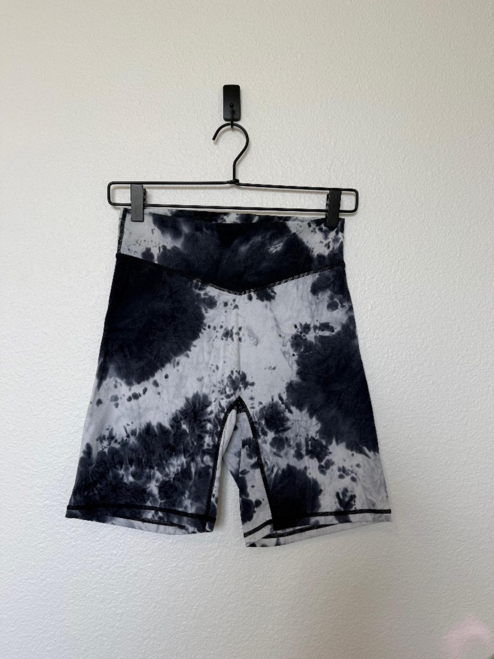 Balance Athletica Black Tie-Dye Bike Shorts